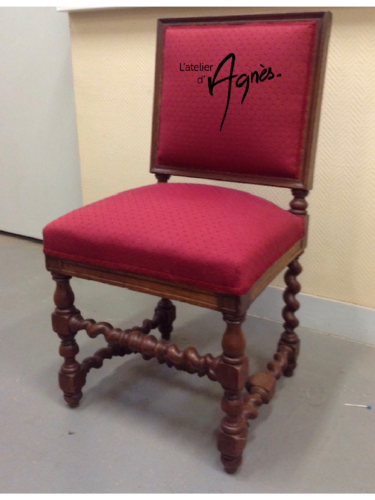 Rénovation chaise Louis XIII