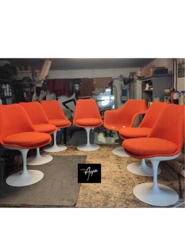 Restauration de 6 chaises Tulip et d’un fauteuil Knoll Saarinen